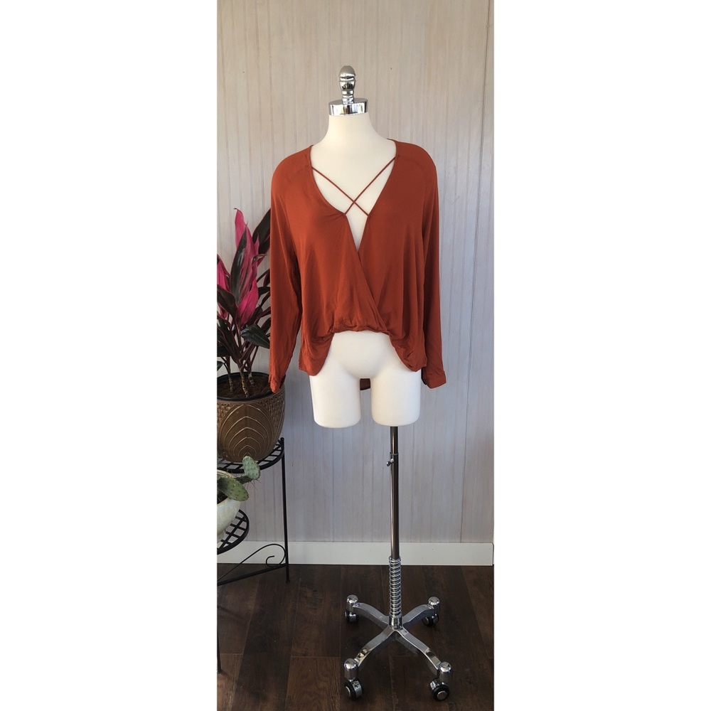 UO Deep V Blouse